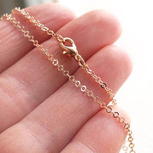 Custom 2 to 10 inch dainty Rose Gold Chain Extender Bracelet Anklet Bulk Chain Wholesale Chain Supply DIY Gold Filled