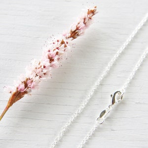 18 inch Fine 925 Dainty Sterling Silver Chain Necklace Thin Link Chain Tiny Cable Finished Necklace Ready to Wear