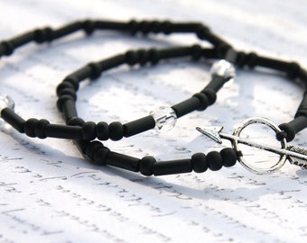 Friendship Bracelet Layered Bracelet Arrow Bracelet Black Stackable Bracelet Everyday Jewelry Layering Bracelet Tribal