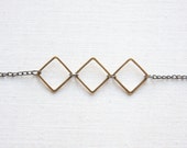 Collana unisex moderna geometrica industriale minimalista in metallo misto, semplice, collana di tutti i giorni, regalo per donne e uomini
