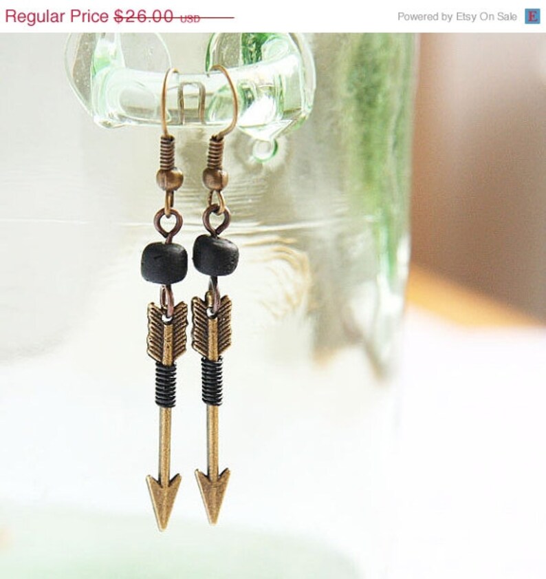 Archery Arrow Necklace or Earrings Tribal Jewelry Spike Dart Etsy