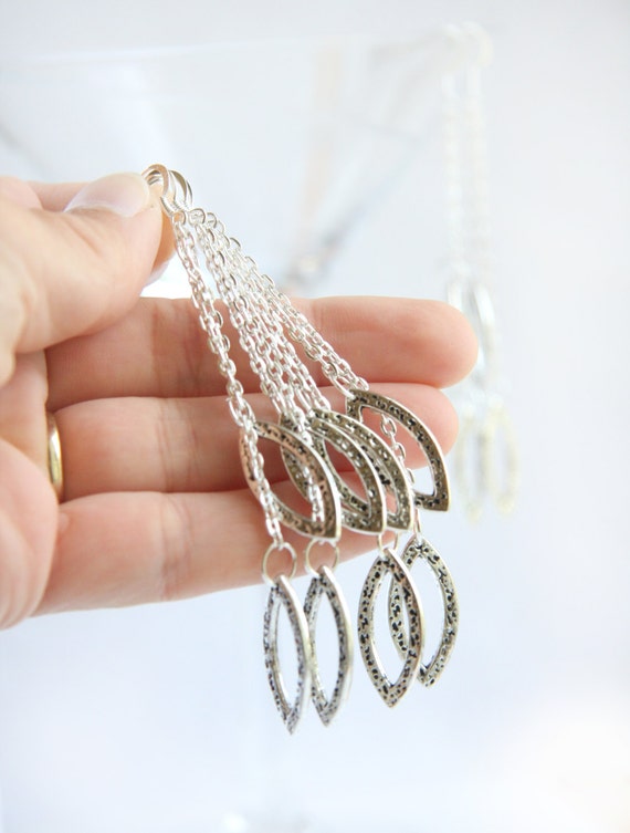 Orecchini Pendente Lunghi In Argento 925 Per Donna – Design A Doppio Strato, Fatti A Mano, Ipoallergenici - 2