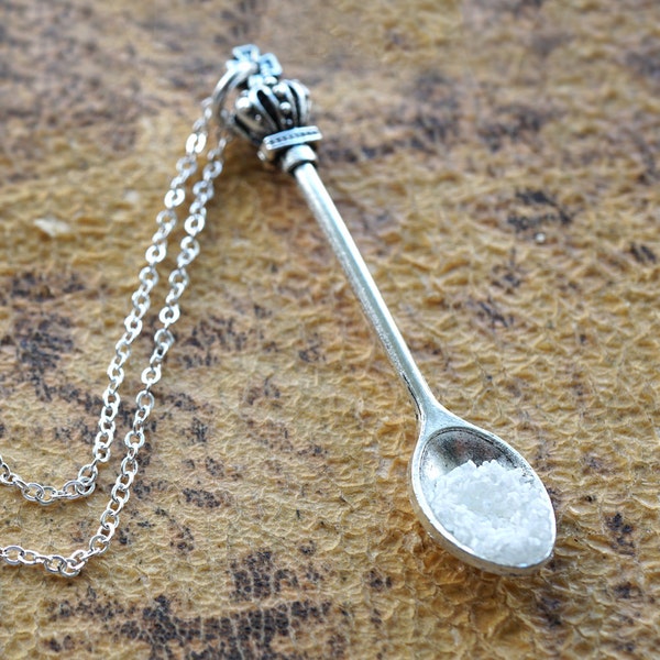 ON VACATION Spoonful Of Sugar Necklace Raw Quartz Princess Necklace Jewelry Costume party foodie gifts