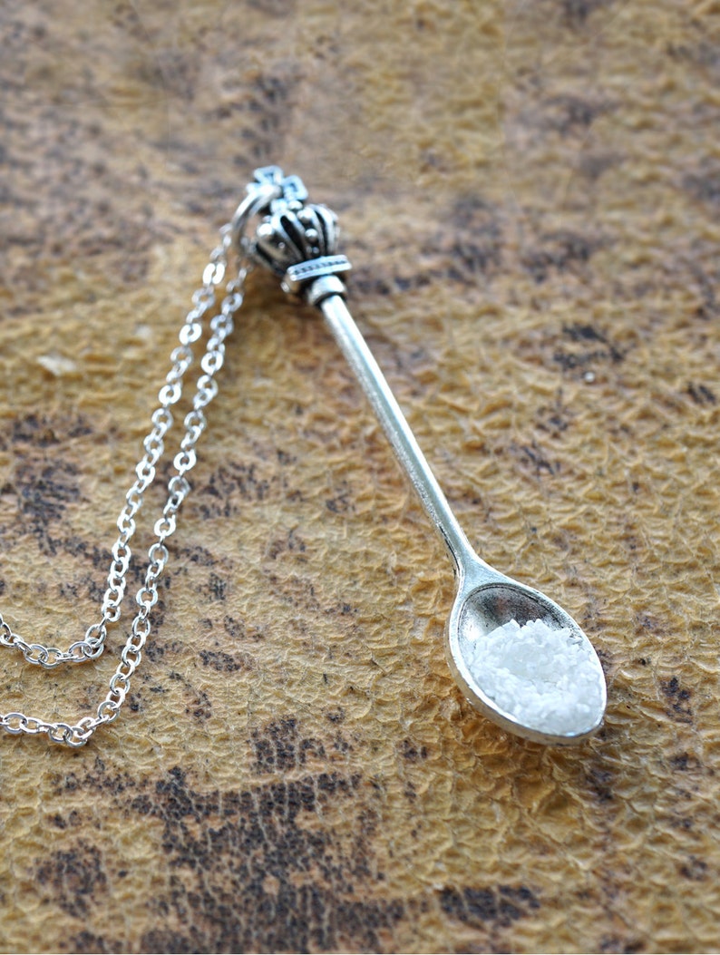 ON VACATION, Spoonful Of Sugar Necklace Raw Quartz Princess Necklace Jewelry Costume party foodie gifts image 1