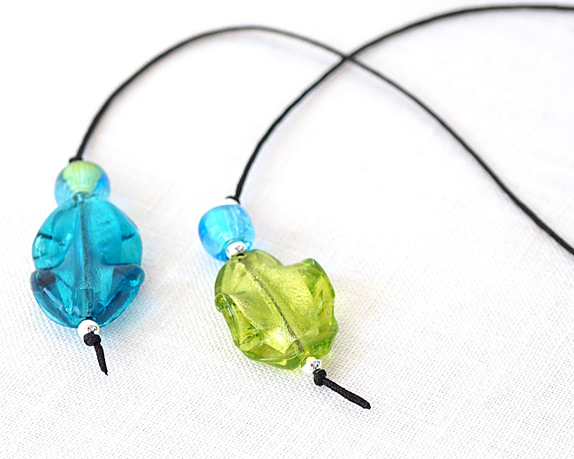 Großes blaues und grünes Chartreuse Perlen Lesezeichen Cord | Etsy