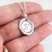 Personalized Monogram & Name Necklaces Link Chain, Initial Necklace Dainty Sterling silver chain wax seal Necklace SUMMER SALE