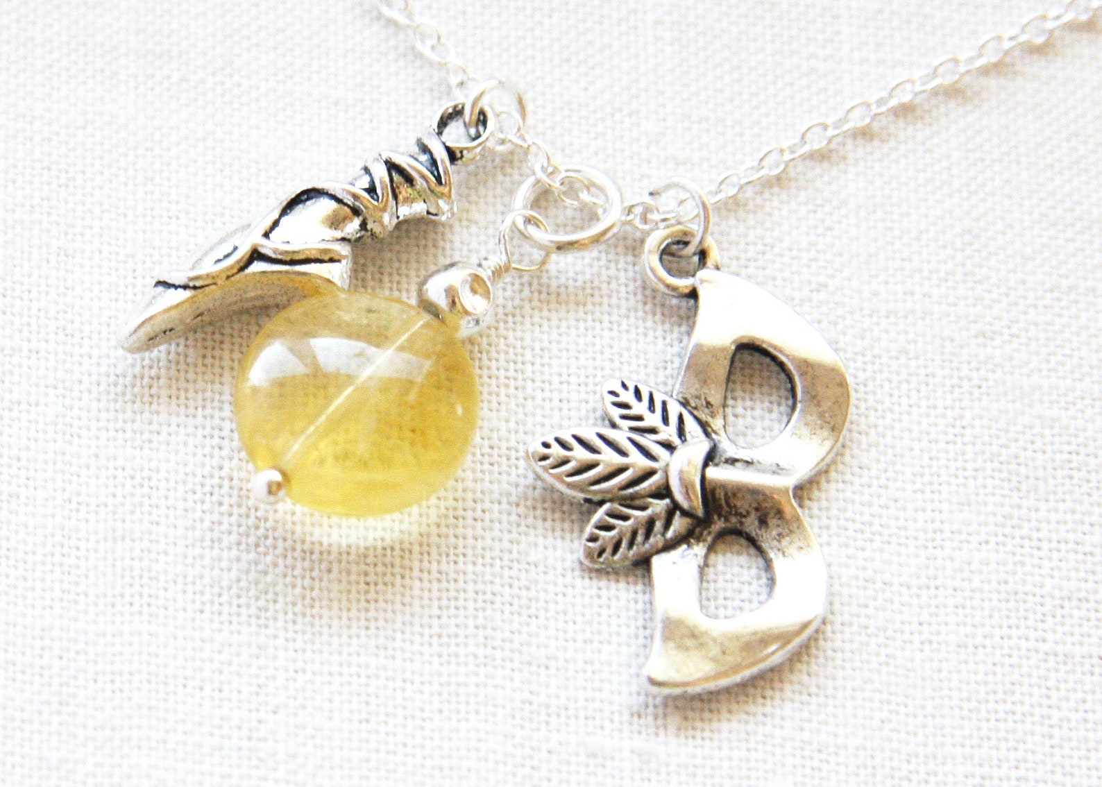 initial personalized necklace citrine necklace ballet dancer ballerina shoe slipper theater venetian mask mothers day gift for w
