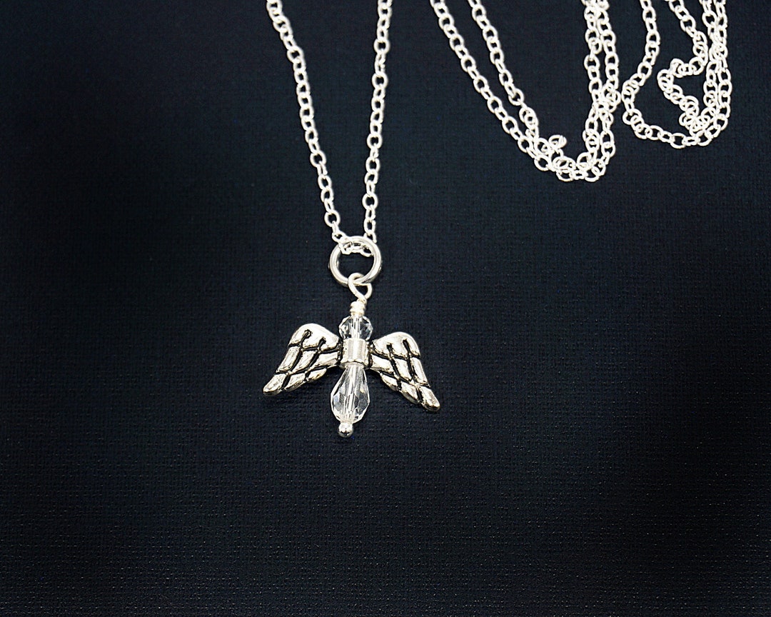 Collier Ange Gardien N°4 En Cristal Véritable - Bijou Ésotérique Et Protecteur
