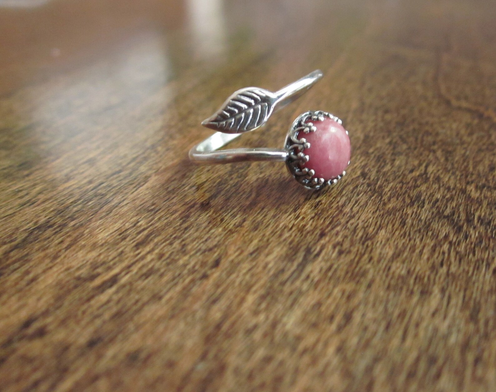 Pink Rhodonite Ring Pink Stone Ring Pink Ring Rhodonite - Etsy