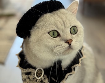 Orange Sherbet Beret Hat for Your Cat-- FREE SHIPPING - Etsy display picture 1