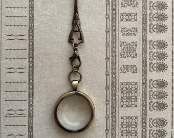 art nouveau magnifying glass necklace loupe magnifier gothic necklace victorian 1920s edwardian lady detective- ready to ship