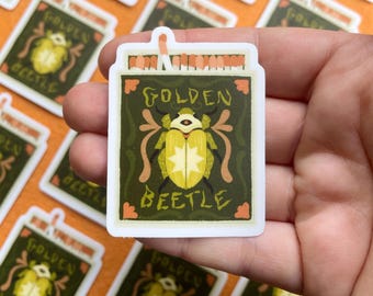 Golden Beetle Safety Matches Vinyl Sticker - Waterproof & Weatherproof