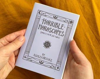 Horrible Horoscopes Zine Art Book - Astrology, Fantasy, Funny gifts