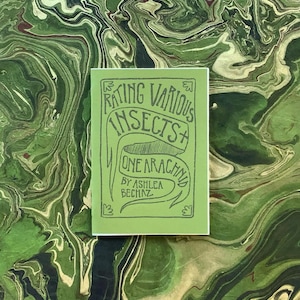 Revista de Arte de Insetos Engraçados, Mini Revista A6, Quadrinhos sobre a Natureza Verde