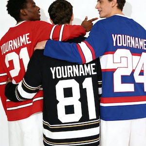 Custom Embroidery Heated Rivalry Rival Lovers Custom Hockey Jersey | Personalized Name & Number | Retro Ice Hockey Fan Apparel