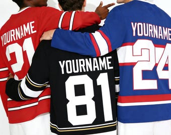 Custom Embroidery Heated Rivalry Rival Lovers Custom Hockey Jersey | Personalized Name & Number | Retro Ice Hockey Fan Apparel