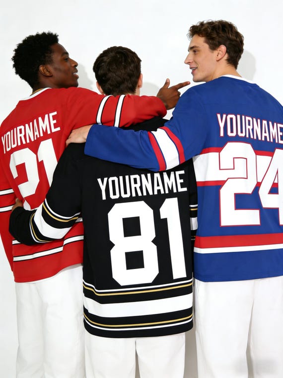 Custom Embroidery Heated Rivalry Rival Lovers Custom Hockey Jersey | Personalized Name & Number | Retro Ice Hockey Fan Apparel
