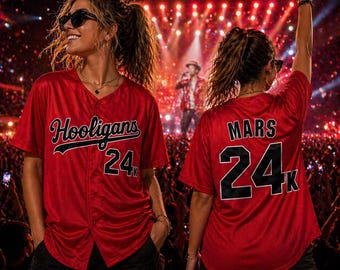 Personalized Hooligans Baseball Jersey – Custom Name, Number, Concert Fan Apparel Unique Fan Gift