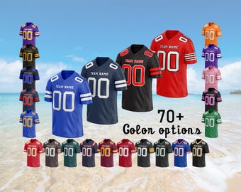 Personalized Football Jersey: Custom Name & Number, Sports Fan Gift