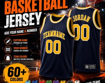 Custom Basketball Jersey, Personalized Team Name Number, Men Women Youth Apparel