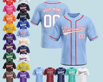 Custom Baseball Jersey, Stitched Team Uniform, Personalized Sportswear