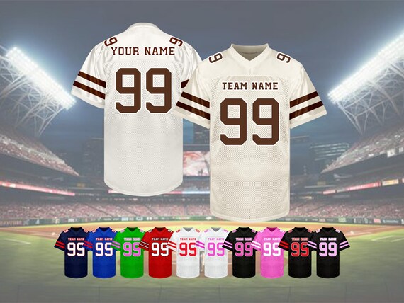 Custom Football Jersey Personalzed Sttched Prnted Team Name Number