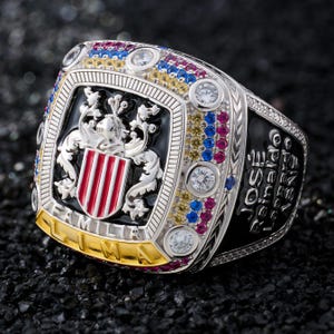 Custom Made Family Crest Signet Ring,Personalized Championship Ring for Team Spors Award Jewelry,Custom Design Team Logo & Name Ring