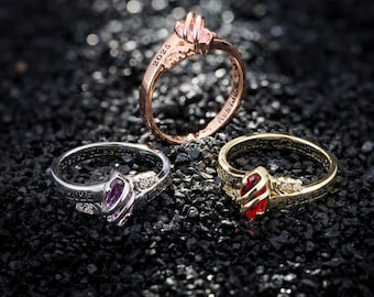 Anillo de graduación personalizado con piedra de nacimiento, anillo de graduación personalizado de 2025, joyería de graduación para mujeres, regalo de graduación de secundaria y universidad.