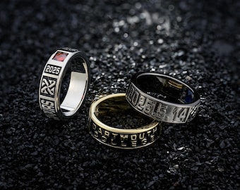 Anillo de graduación personalizado, anillo de clase personalizado, joyería universitaria, anillo universitario, regalo universitario, regalo personalizado, anillo de sello
