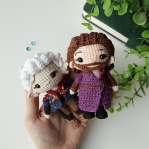 Astarion and Gale Plushie Dolls / Handmade Crochet Toys / 11 cm / Baldur’s Gate 3