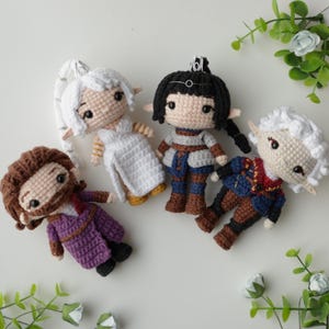 Astarion, Gale & Shadowheart Plush Dolls / Handmade Crochet Toys / 11 cm / Baldur’s Gate 3