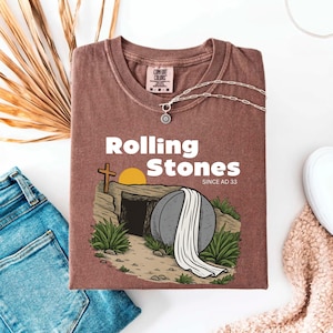 Comfort Colors Rolling Stones Graphic Tee - Christian Easter Gift