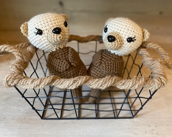 Handmade Crochet Otter Plush – Amigurumi Stuffed Animal Gift