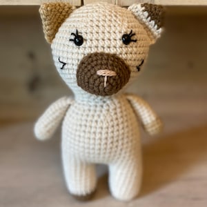 Crochet Kitty Plush: Handmade Stuffed Animal - 12&quot; Tall