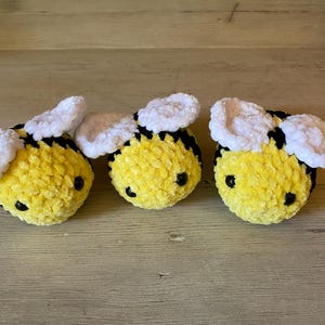 Crochet Mini Bee Plush - Handmade Amigurumi Bee - Small Stuffed Toy - Gift for Bee Lovers - Cute Shelf or Desk Decor