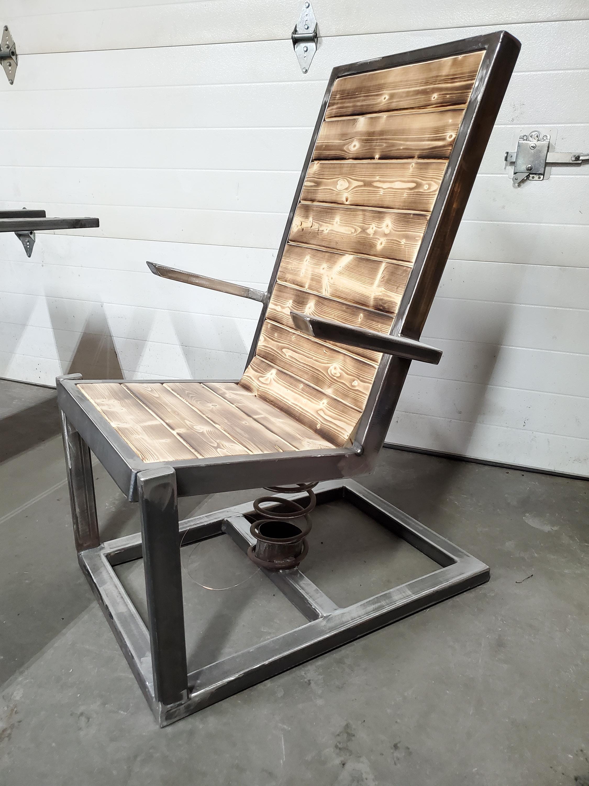 Scrap Metal Rocking Chair Hand Crafted Steel Rocking Chair - Etsy