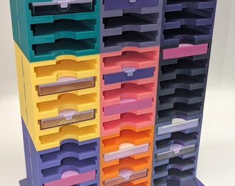 Almacenamiento modular apilable Trabrick: Organizador de bandejas para arte de diamantes