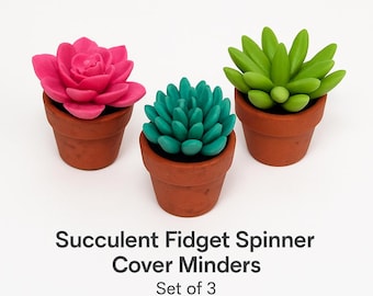 Set de protector de spinner con forma de suculenta para pintura de diamantes, accesorio decorativo funcional