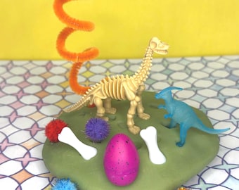 Dinosaur Sensory Play-deegpot: kinderfeestje