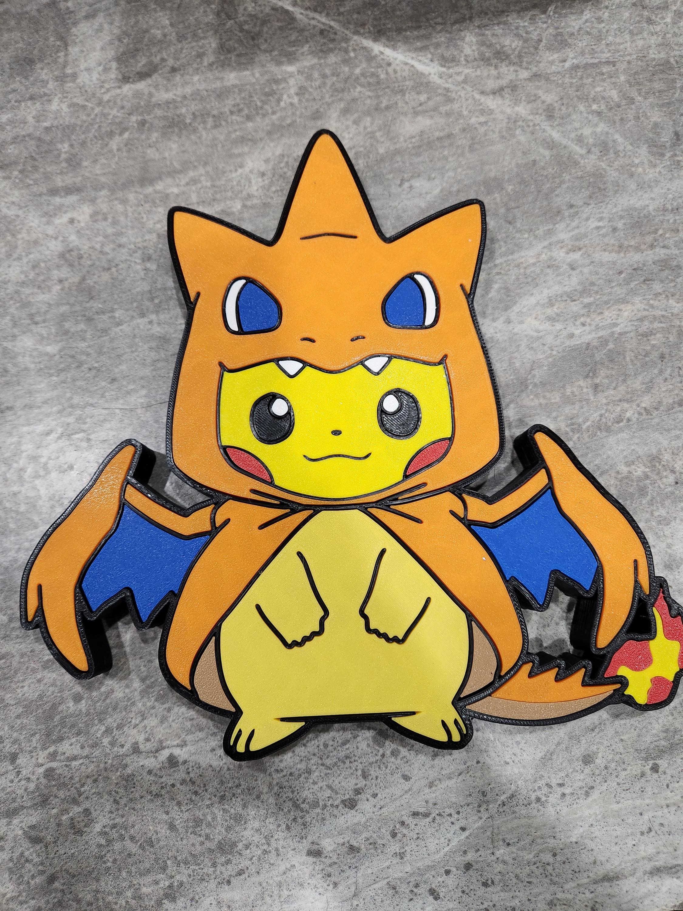 Pikachu cosplay charizard México