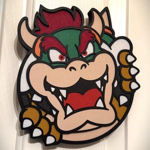 3D Printed Bowser Wall Decor Super Mario World Wall Hook Decor for Gaming room, Office, or Kids room!