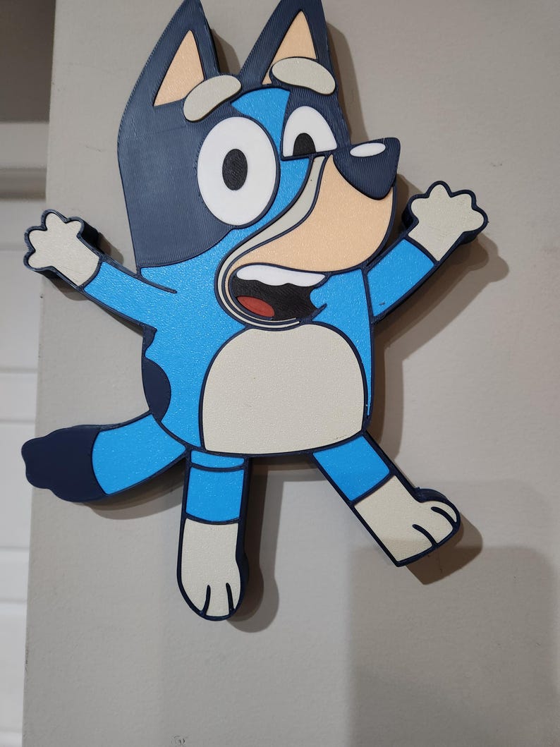 3D Printed Custom Made Wall Decor Bluey Piece - Etsy