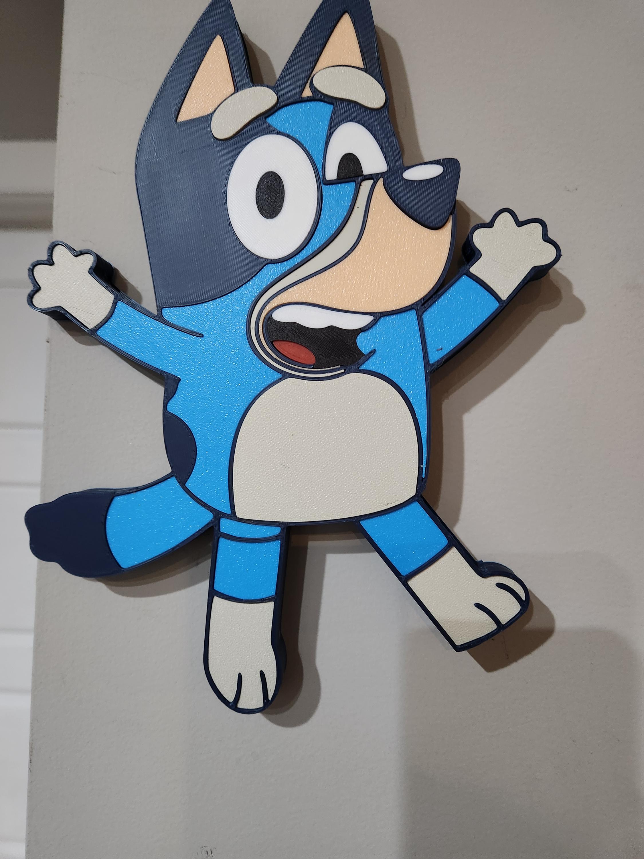 3D Printed Custom Made Wall Decor Bluey Piece