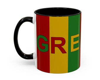 Original "GRENADA" design Coffee Mug (11, 15oz), Grenadian colours