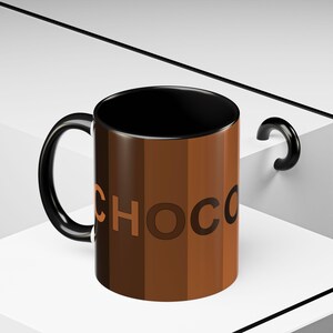 Accent Coffee Mug (11, 15oz), beautiful chocolate design, gradient design