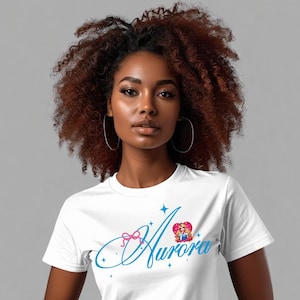 Coquette Bow Princess Baby Tee Crop Top, Disney Princess Shirt, Belle Snow White Cinderella  Rapunzel Ariel Aurora Tee, Girls Trip Outfit