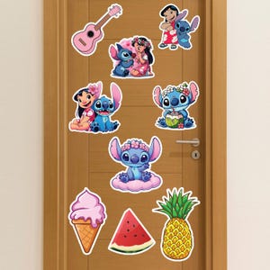 Personalised Stitch Disney Cruise Magnet, Lilo & Stitch Ohana Family Summer Door Decor, Cruise Ship Stateroom Magnet, Disney Gift