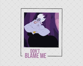 Ursula Villains Png Svg, Funny Magic Kingdom (Plik cyfrowy)