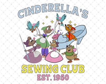 Cinderella's Sewing Club PNG SVG, Family Vacation Png (Digital File)