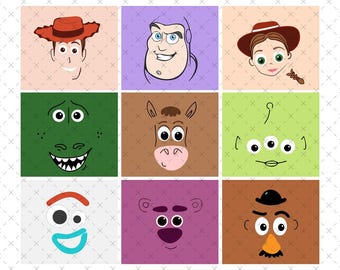 Toy Story Faces Png , Toy Story Characters Face Bundle Png, Toy Story Bundle, Toy Story Group Shirt Png, Toy Story Costume, Digital Download